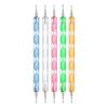 5-Piece Nail Art Spiral Rhinestone & Bead Picker Set - Double-Ended Pen for Pattern Painting & Gel Polish Application