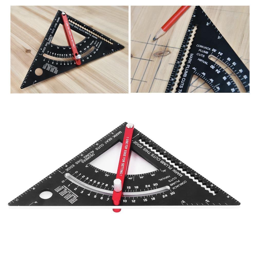 Adjustable Angle Woodworking Triangle Ruler 7 Inch Adjustable Rafter Framing Square Framing