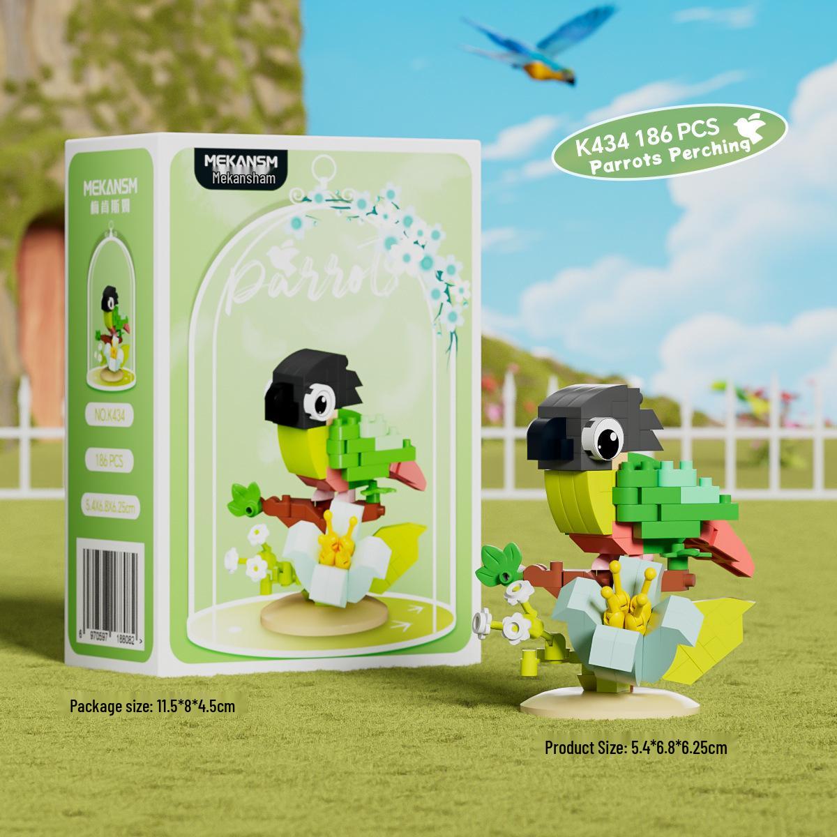 Compatible LEGO Small Parrot Cockatiel Building Blocks Educational Toy Gift