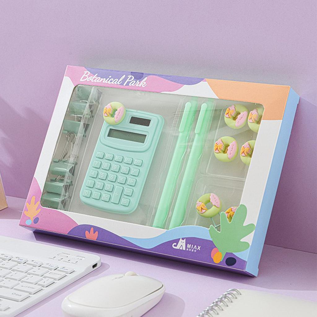 Desk Desk Accessories Desk Supplies 1 Calculator, 2 Pens, 4 Pushpins, 2 Bookmarks, 7 Long Tail Clips,2ml