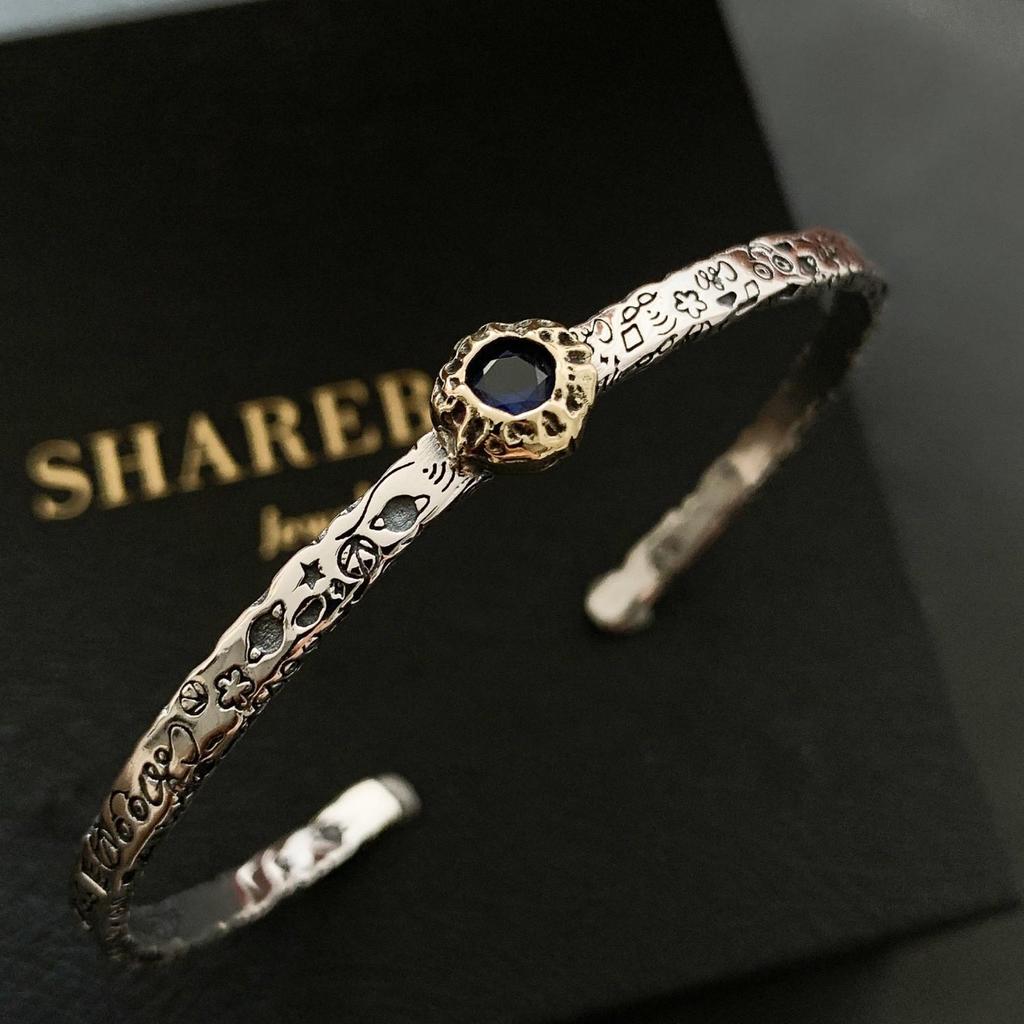 Exquisite Retro Heart Tassel Bracelet: Sterling Silver, High-End Luxury Jewelry for Women