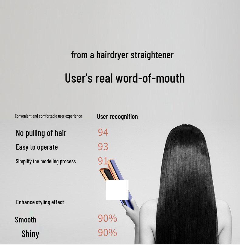 Mou Sen HT01 Multifunctional Hair Dryer & Straightener - Wet/Dry Use, Curls & Straightens Hair