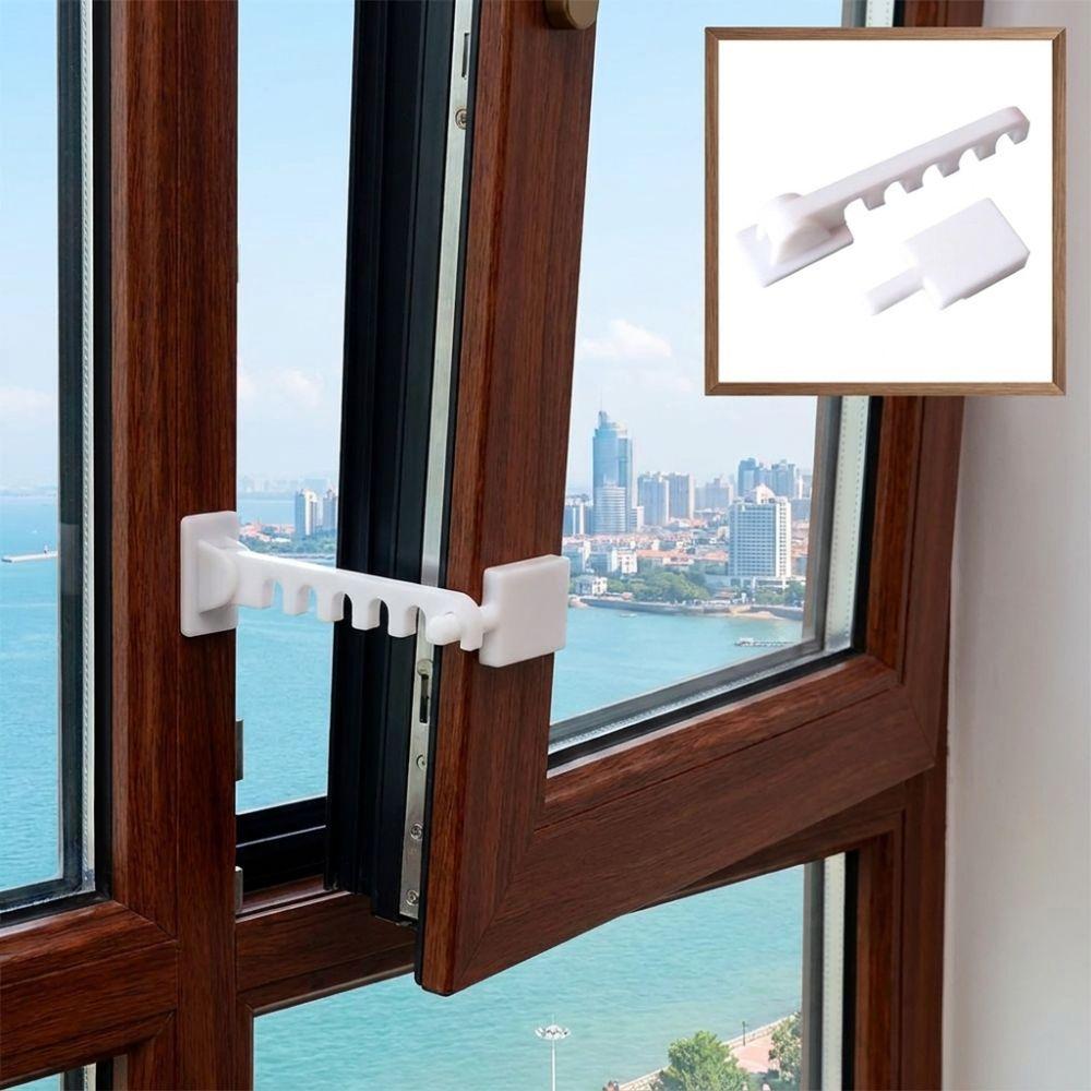 5 Gears Door Window Windproof Hooks Anti-Collision Window Restrictor Lock Apartment Balcony