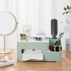 Tabletop Tissue Box Makeup Organizer Paper Box Cover Desktop Storage Box Phone Holder Cosmetic Storage Rack Napkin Holder