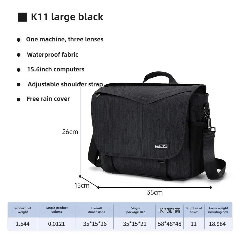 

Наплечная сумка для DSLR-камеры Ежедневная повседневная сумка-портфель Большая вместимость Быстрый доступ Кросс-боди Сумка для камеры на одно плечо чёрный