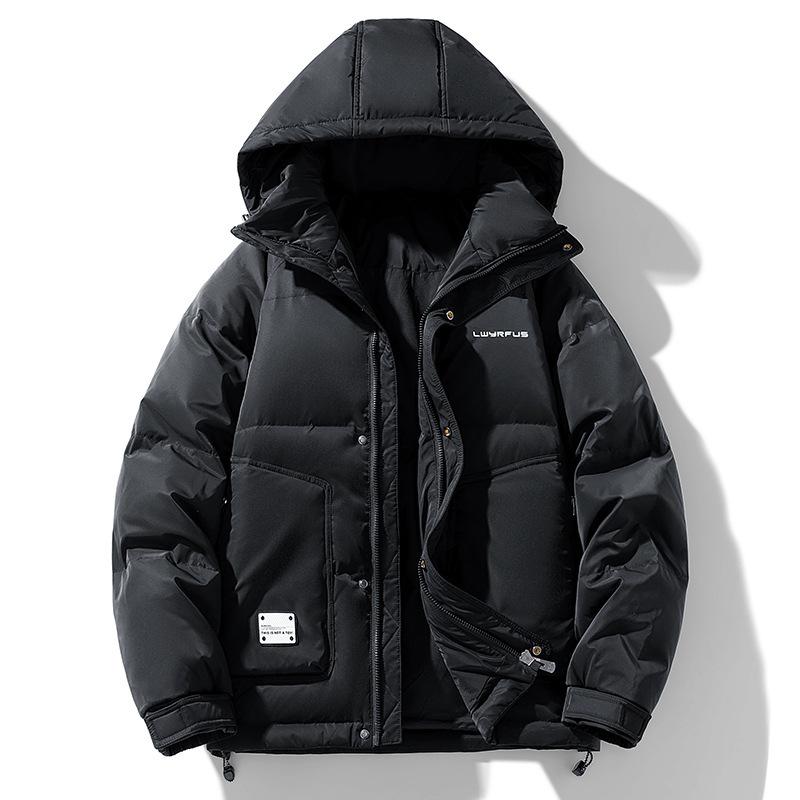 

2025 флисовая утолщенная куртка больших размеров осень и зима мужская среднего возраста однотонная повседневная теплая куртка с капюшоном рубашка топ 3XL