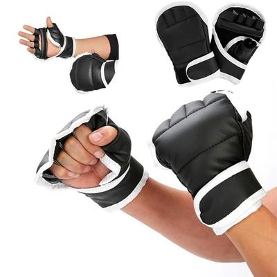 1Pair Half- Finger Adjustable Training Mma Gloves Xl For Men And Women Ideal For Boxing And Kickboxing With Wrist Support And An