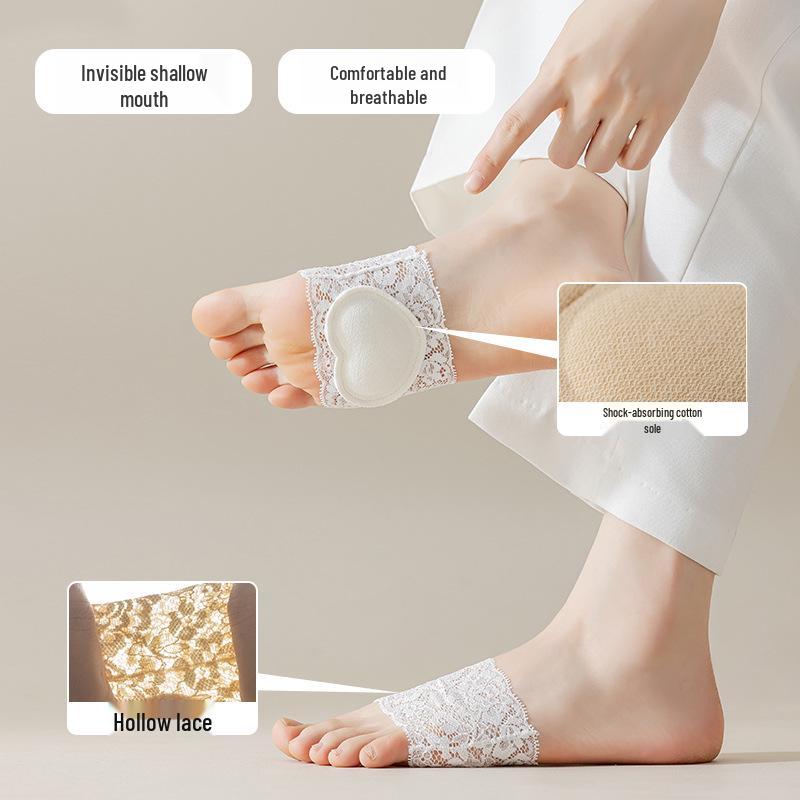Women's Invisible Non-Slip Lace High Heel Half-Sole Foot Pad Socks