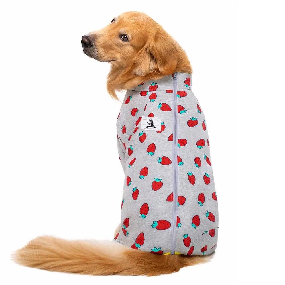 Miaododo Cotton Large Dog Clothes Pajamas Medium Dog  Costume Jumpsuits Clothes For Dogs 2020 Male Female Fully Covered Belly
