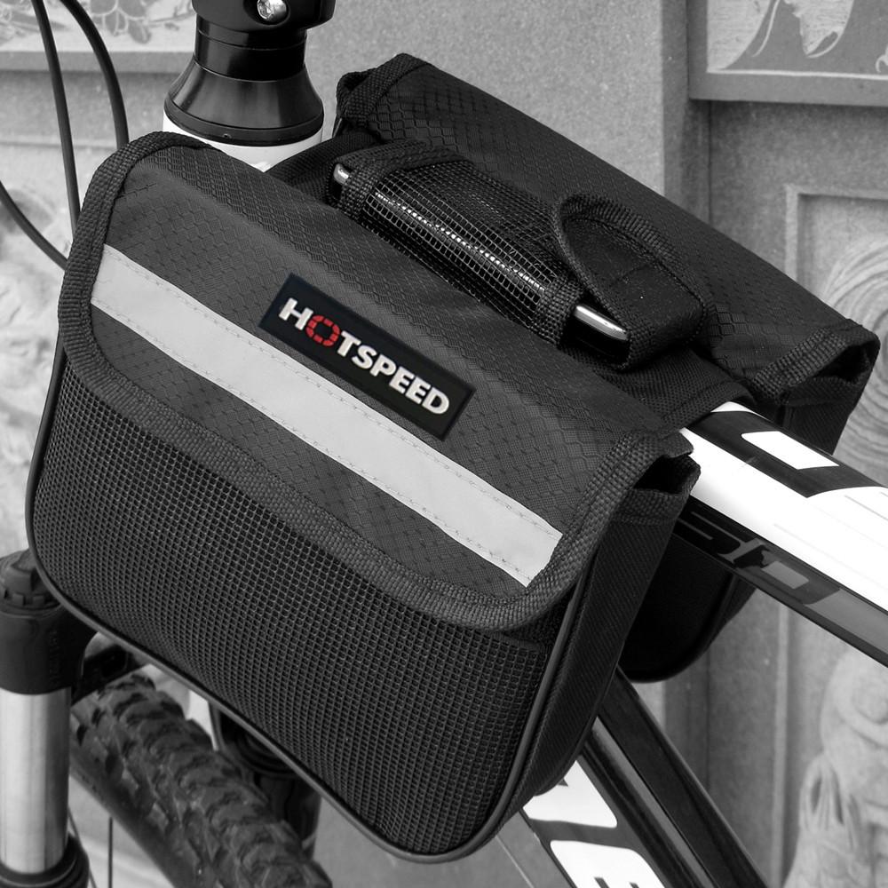 Bicycle Saddle and Top Tube Bag - Lightweight Mountain and Road Bike Front Beam Bag