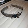 Gargantilha de Halloween para Mulheres Menina Elegante Sexy Renda Preta Gargantilha Cool Steampunk Aranha Colar Joia Presente Mulheres