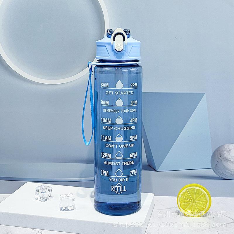 750ml Men's Durable Pop-up Lid Water Cup with Straw and Handle for Outdoor Sports