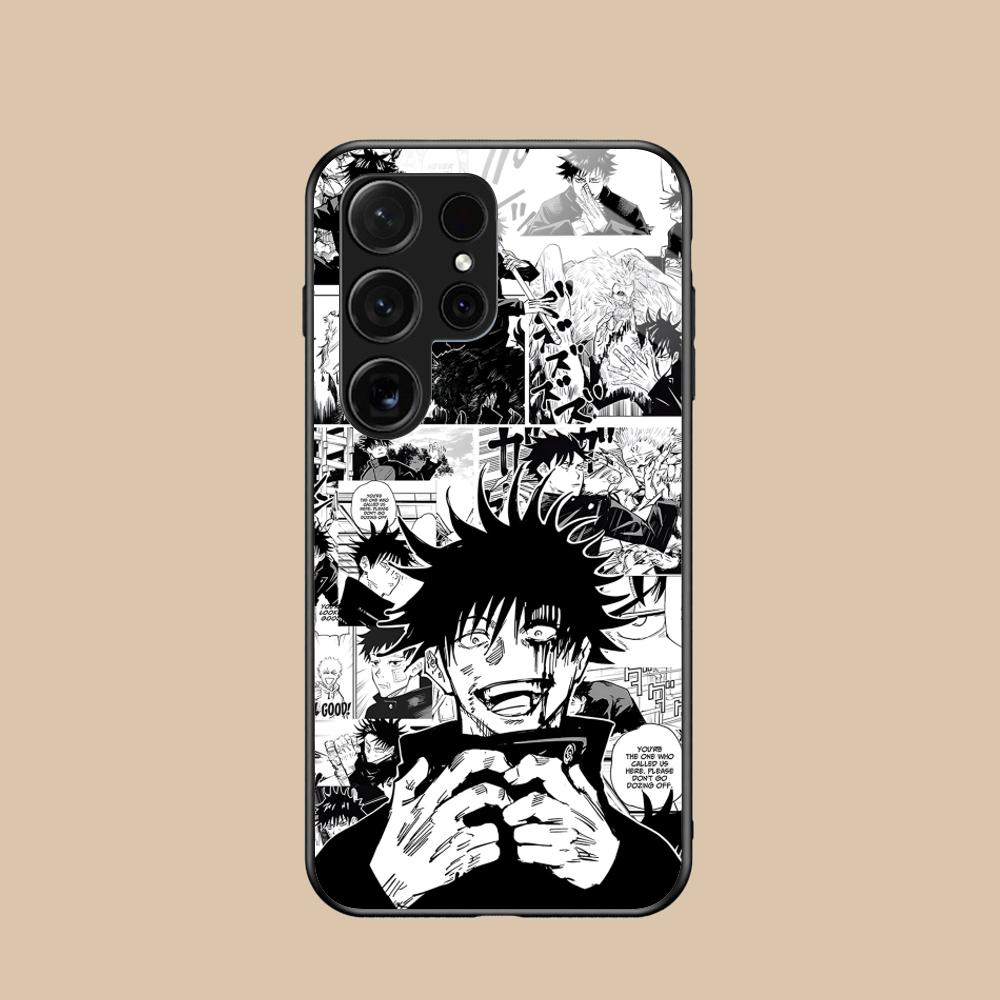 Jujutsu Kaisen Megumi Mobile Phone Case for Samsung Galaxy A56 55 54 53 52 51 36 35 34 23 16 15 5G Glass Colorful Cover Pretty