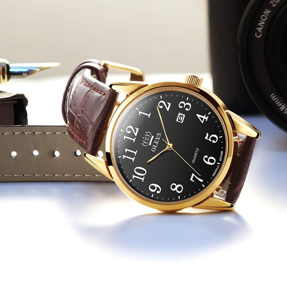 leather brand simple easy to for high school students and Women's watch, blue, stylish, waterproof, ultra-thin, strap, name, small, dial, read,