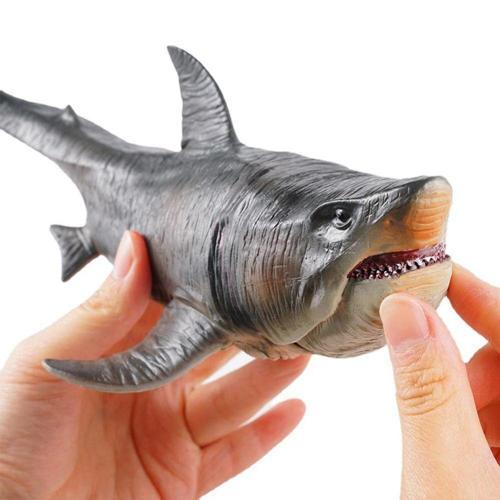 Movable Jaw Megalodon Action Figure Marine Life Big Shark Figure Ocean Animals Model  Kids Toy