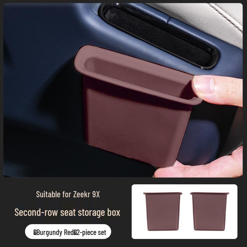 Zeekr 9X Second Row Seat Storage Box with Phone Slot - Interior Car Decoration Accessories