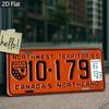 Aluminum Wall Plaque -  Industrial Retro License Plate Design with Northwest Territories & Canada's Northwest Territories , Vibr