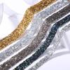 10Yards Crystal Rhinestone Ribbons Roll Diamond Sparkling Banding Belt Wrap Wedding Party Crafts Self-Adhesive DIY Decorations