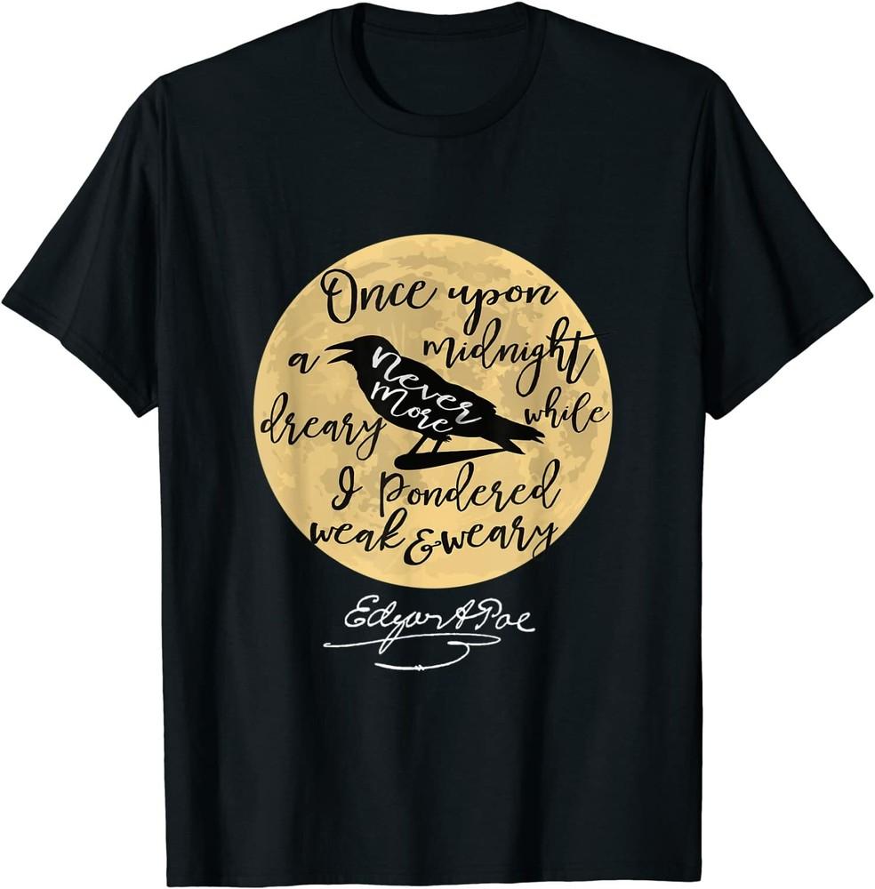 Gothic Edgar Allan Poe Shirt The Raven Literary T-Shirt XXL