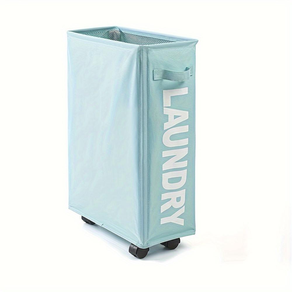 

Large Capacity Foldable Laundry Hamper with Wheels - Multi-Functional Storage Basket for Dorm, Home, Gym | Durable Oxford Cloth небесно-голубой