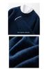 Autumn-Winter Men's Round Neck Solid Knit Sweater - Double Strand Trendy Base Layer