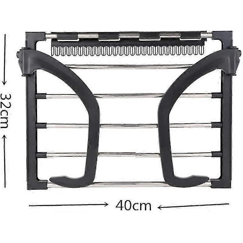 Clothes Drying Rack For Radiator - Portable - Circular Tube - Small Size - Black - 32 X 40 Cm - PR