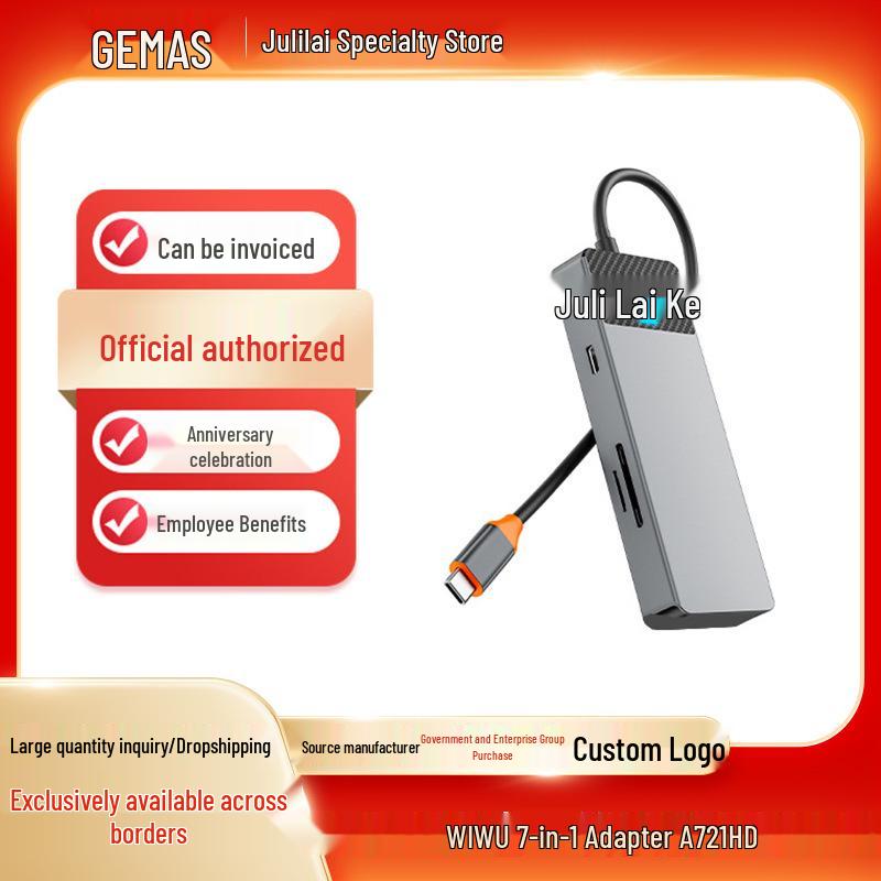 WIWU A721HD Link Series Type-C Multi-Port USB Hub & Card Reader