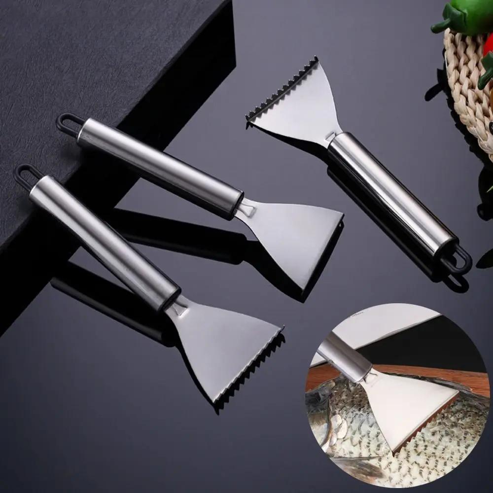 Smooth Handle Easy Maneuverability Fish Scale Scraper Seafood Tools Seafood Tools Stainless Steel Fish Scale Remover