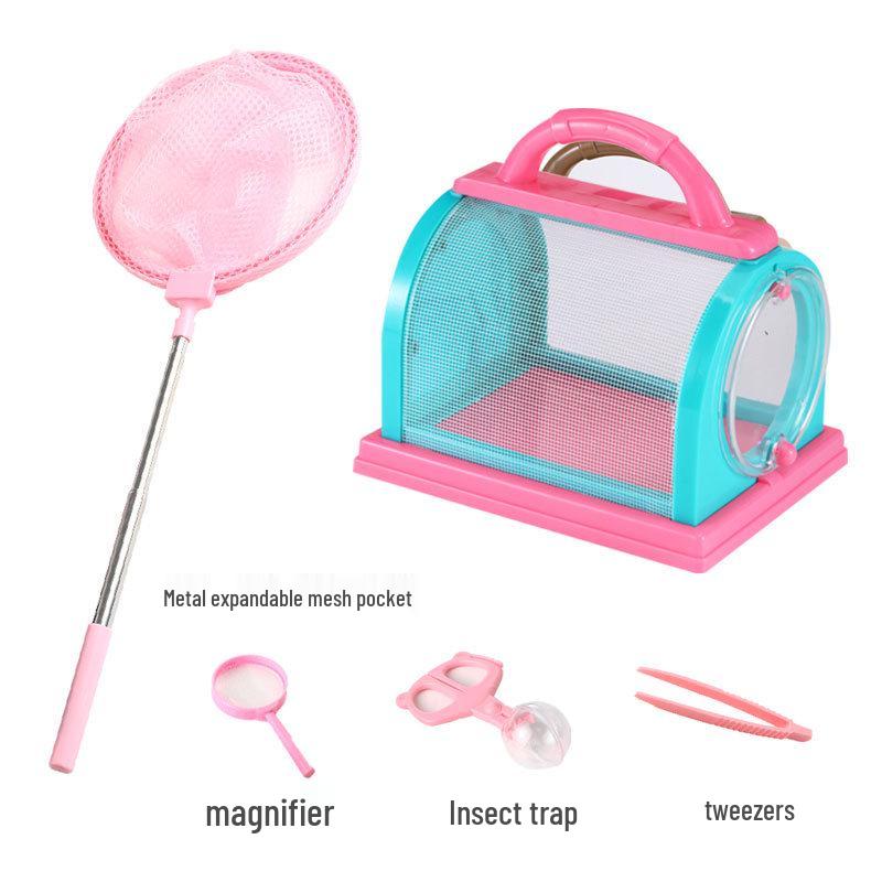 Children's Outdoor Exploration Bug Catching Kit with Net and Observation Box