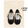 Sheepskin Version~ Inner Height Increase Women's 2 New Color Matching Lace-up Sports Shoes Flat Casual