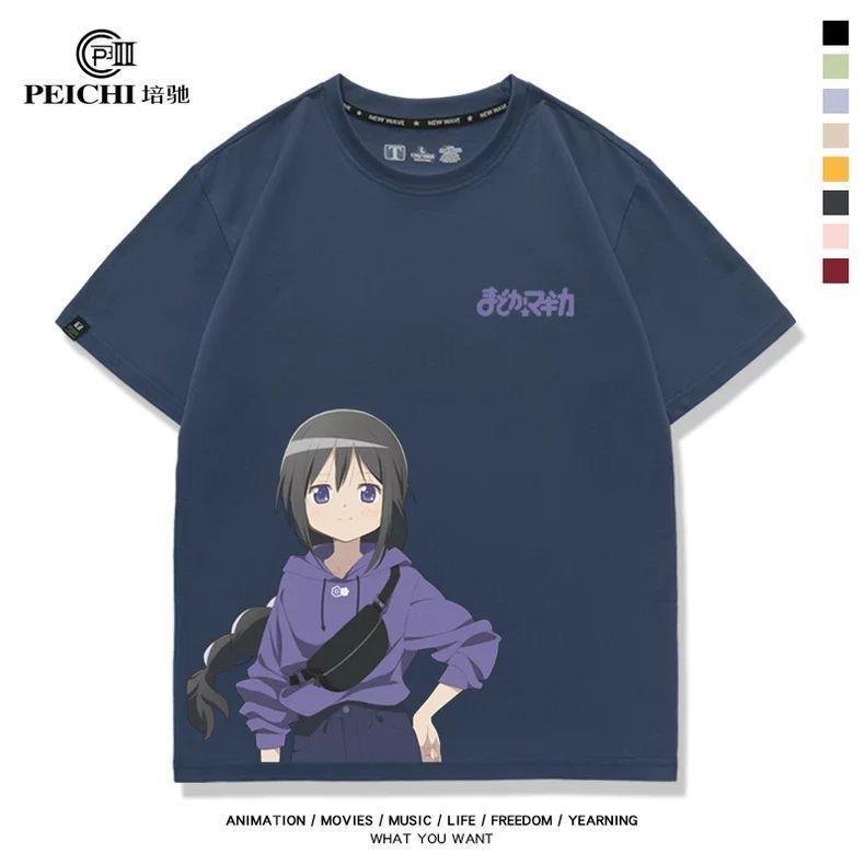 

Magical Girl cotton 100 Tshirt Madoka Kaname Cosplay Unisex Women Harajuku T Shirt Boys girls Casual Tshirt Streetwear Y2k Tops 4XL