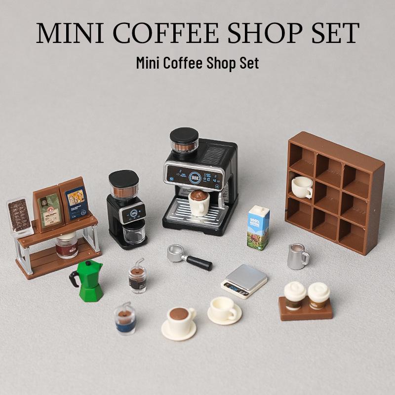 Mini Dollhouse Accessories: Bedroom & Kitchen Play Furniture Set