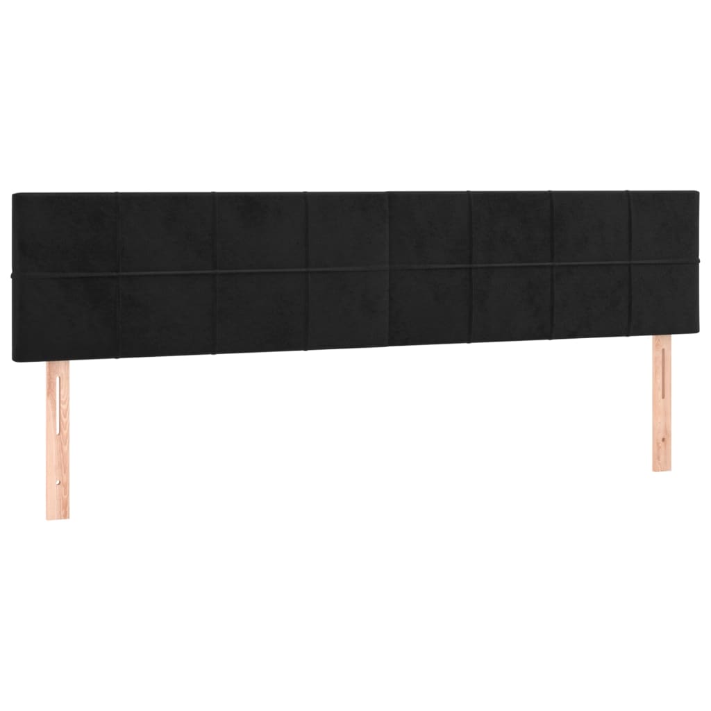 VidaXL Kopfteile Schwarz 180x5x78/88 cm Samt