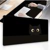 Black Cat Mouse Pad Desk Mat Mousepad Large Abstract Mouse Pad Gaming Deskmat With Lockedge Office Nonslip Carpet