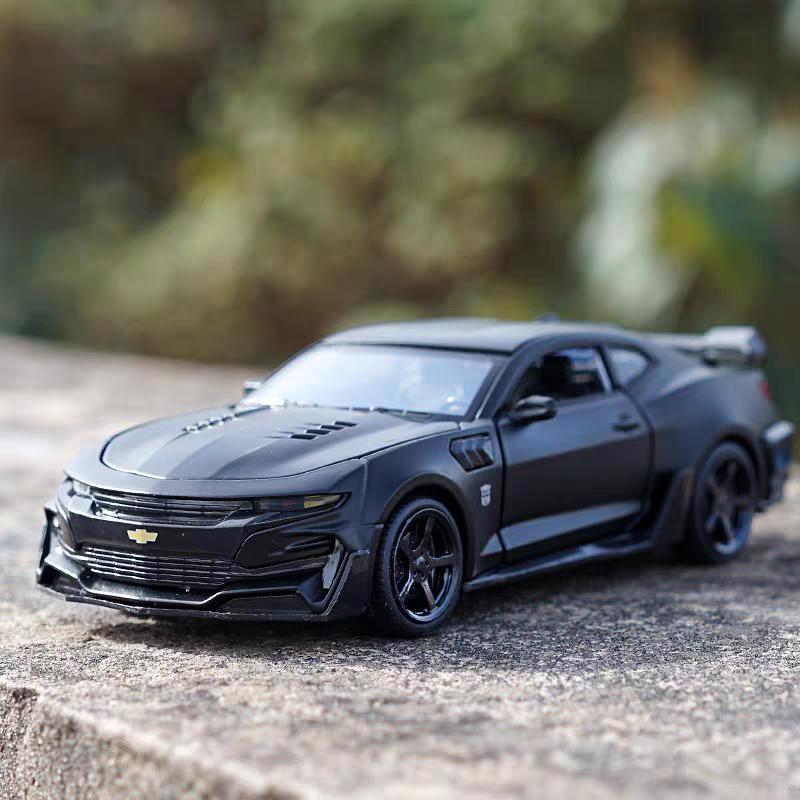 Chevrolet Camaro Supercar Simulation Diecast & Toy Vehicles Sounds & Light Pull Back Car 1:32 Alloy Model Gifts For Children