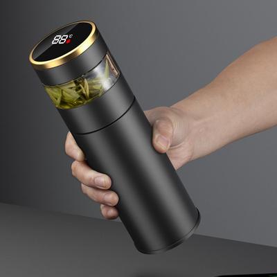 Botella Termo Inteligente de Acero Inoxidable 316 Pantalla LED de Temperatura Separador Colador Infusor de Té Termo Antifugas