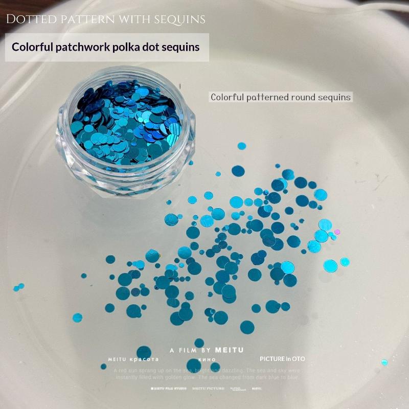1 Box Round Dot Nail Sequins 1-3Mm Round Nail Glitter Flakes Shiny Nail Art Decoration Supplies For Diy Manicure Salon