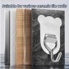5/8PCS Stainless Steel Self-adhesive Hook No Punching Door Behind Hook Sticky Hook  Bathroom Kitchen