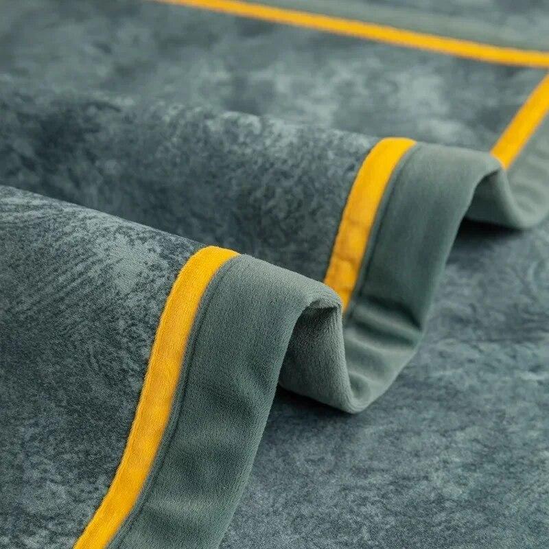 Frost Gold Edge Sofa Cushion Dutch Velvet All-season Universal Seat Cushion Nordic Full Cover Sofa Cover Cloth Towel