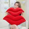 Cuscini Decorativi a Forma di Labbra Rosse e Rosa Morbidi Giocattoli di Peluche Imbottiti Cuscino per Letto Divano Ufficio Cuscini Abbracciabili Creativi per Regali per Ragazze