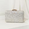 Borsa a pochette glitterata di lusso con decorazioni di strass per feste di matrimonio ed eventi formali