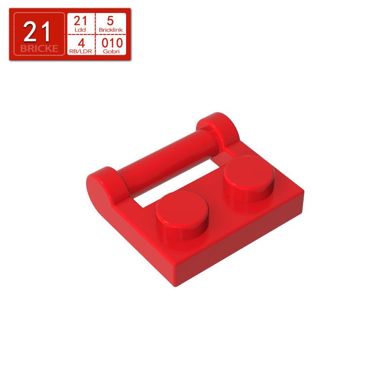 BRICKE 1x2 Hinge Plate with Side Handle, Compatible with LEGO 48336 MOC Blocks 50g (approx. 92pcs)
