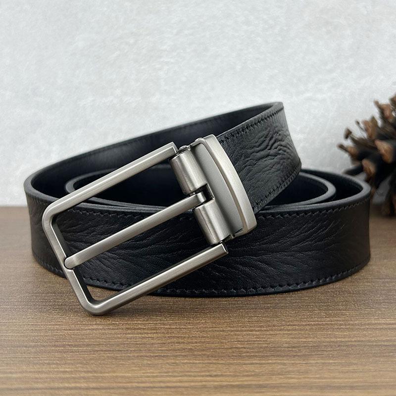 Handmade First Layer Cowhide Belt Retro Vegetable Tanned Pure Cowhide Needle Buckle Men'S Overalls Retro Leather Trendy Pants Belt