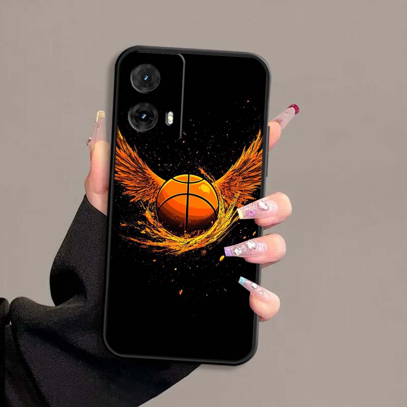 Sports basketball cool Phone Case For Motorola G85 Edge 50 G24 G35 G14 G04 40 G72 G34 G G54 G13 G32 5G Black