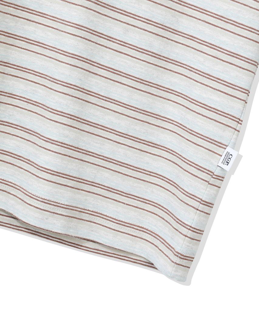 CGP Pinstripe Mini Pocket Short Sleeve T-Shirt - Melange Gray