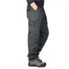 Herren Herbst Cargohosen Mehrere Taschen Kordelzug Lässige Hosen