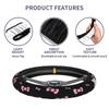 Kittys Cartoon Car Steering Wheel Cover 38cm  Steering Wheel Protective Cover Auto Decoration Interior Accessories