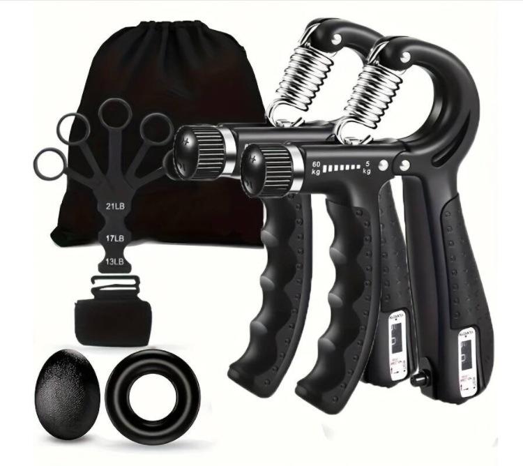 5-60kg Adjustable Grip Strength Fitness Equipment Men Women Train Wrist and Finger Strength TPE Rubberized Hand Grips