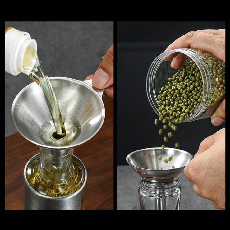 3Pcs Food Grade Metal Small Funnel Stainless Steel Kitchen Funnel Set Kitchen Tool Small Mouth Funnel Enduring