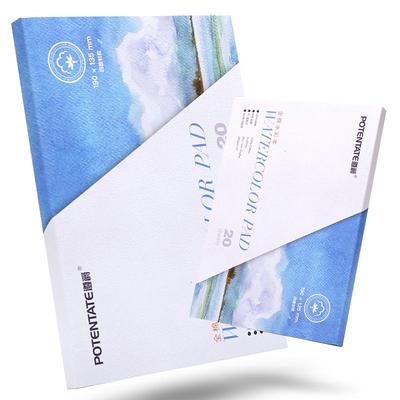 Aquarellblock, 100 % Baumwolle, 20 Blatt, 140 lb/300 g/m², klebegebunden, kaltgepresst, säurefrei